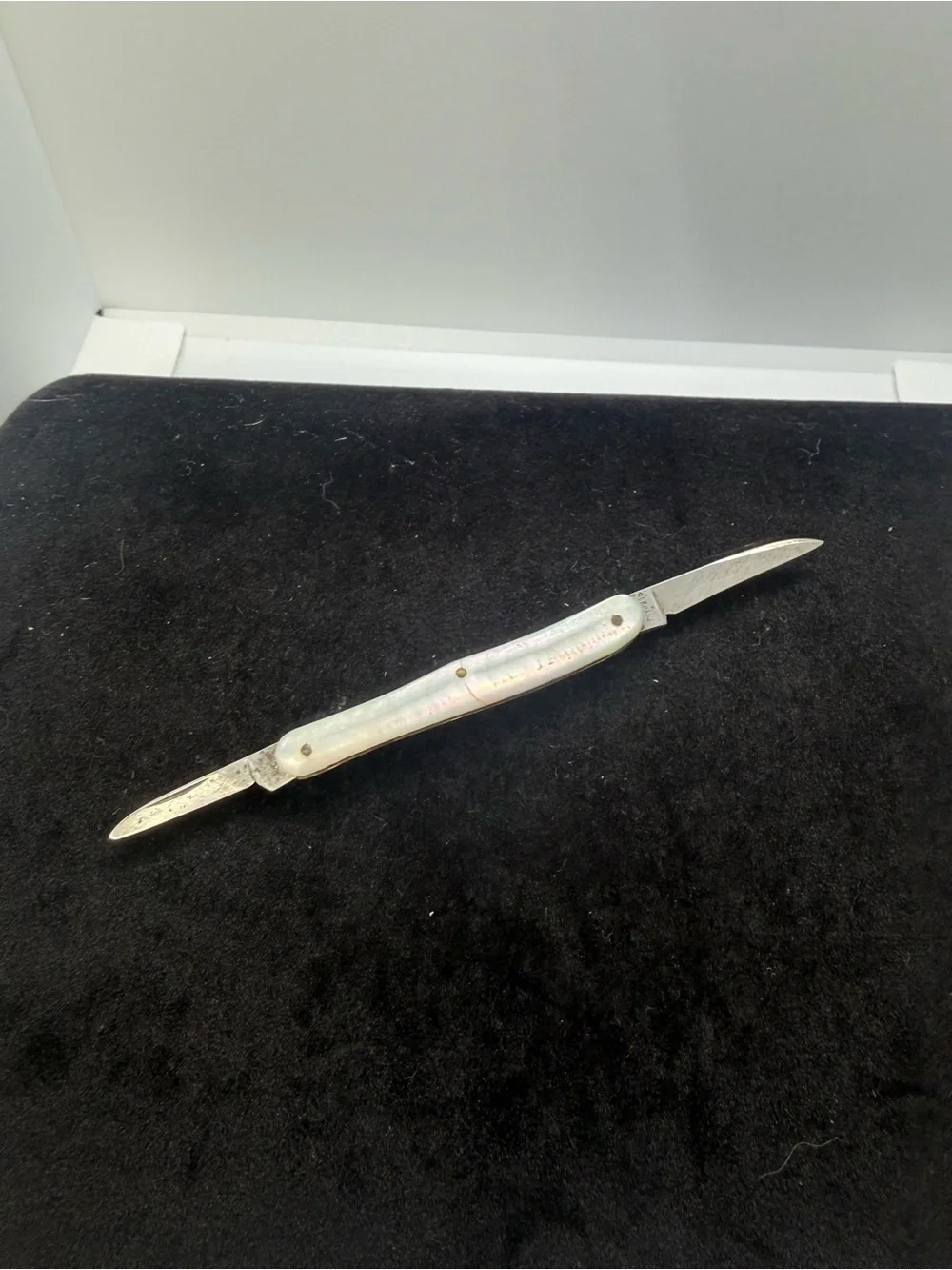 Vintage Germany Mother of Pearl Folding Pen Knife Pocket Knife